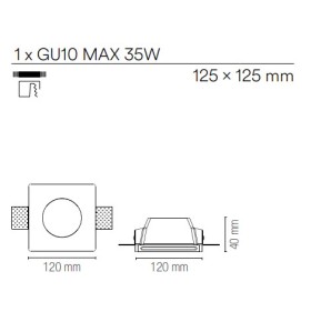 Intec Senso Quadrato Bianco
