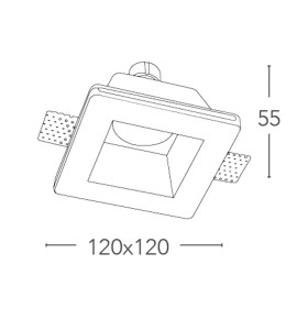 Intec Ghost Quadrato Bianco