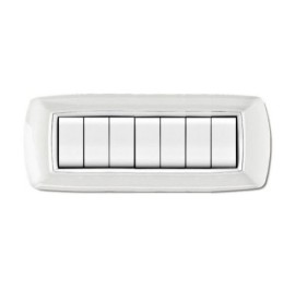 Life Placca 7 Moduli Bianca