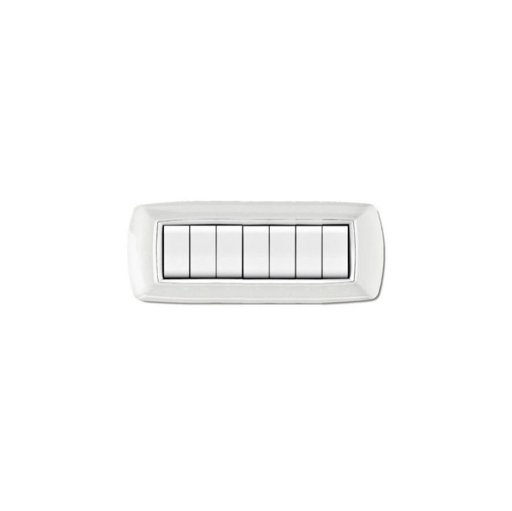 Life Placca 7 Moduli Bianca