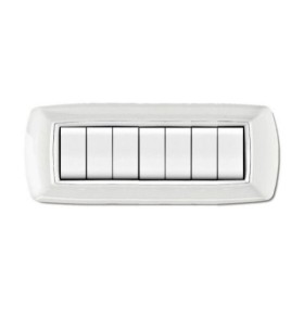 Life Placca 7 Moduli Bianca