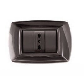 Life Placca 3 Moduli Grigio Scuro