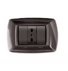 Life Placca 3 Moduli Grigio Scuro