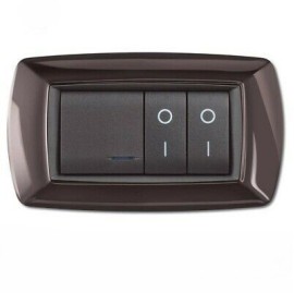 Life Placca 4 Moduli Grigio Scuro