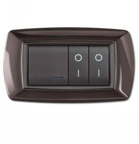 Life Placca 4 Moduli Grigio Scuro