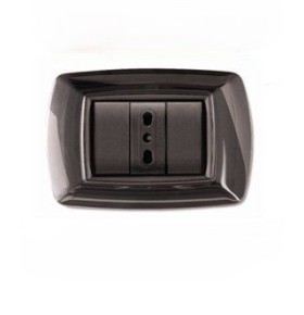 Life Placca 3 Moduli Nero Glittering