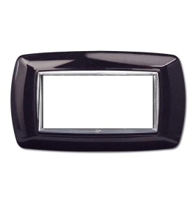 Life Placca 4 Moduli Nero Glittering