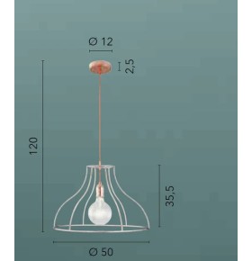 Sospensione frida oro rosa