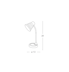 Lampada da scrivania regolabile bianca