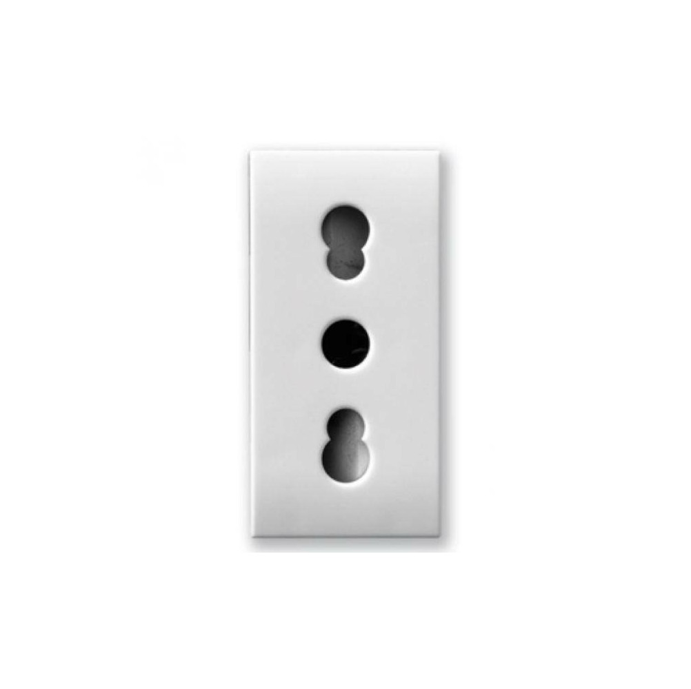 AVE - PRESA BIVALENTE 2P+T 10/16A BIANCA DOMUS