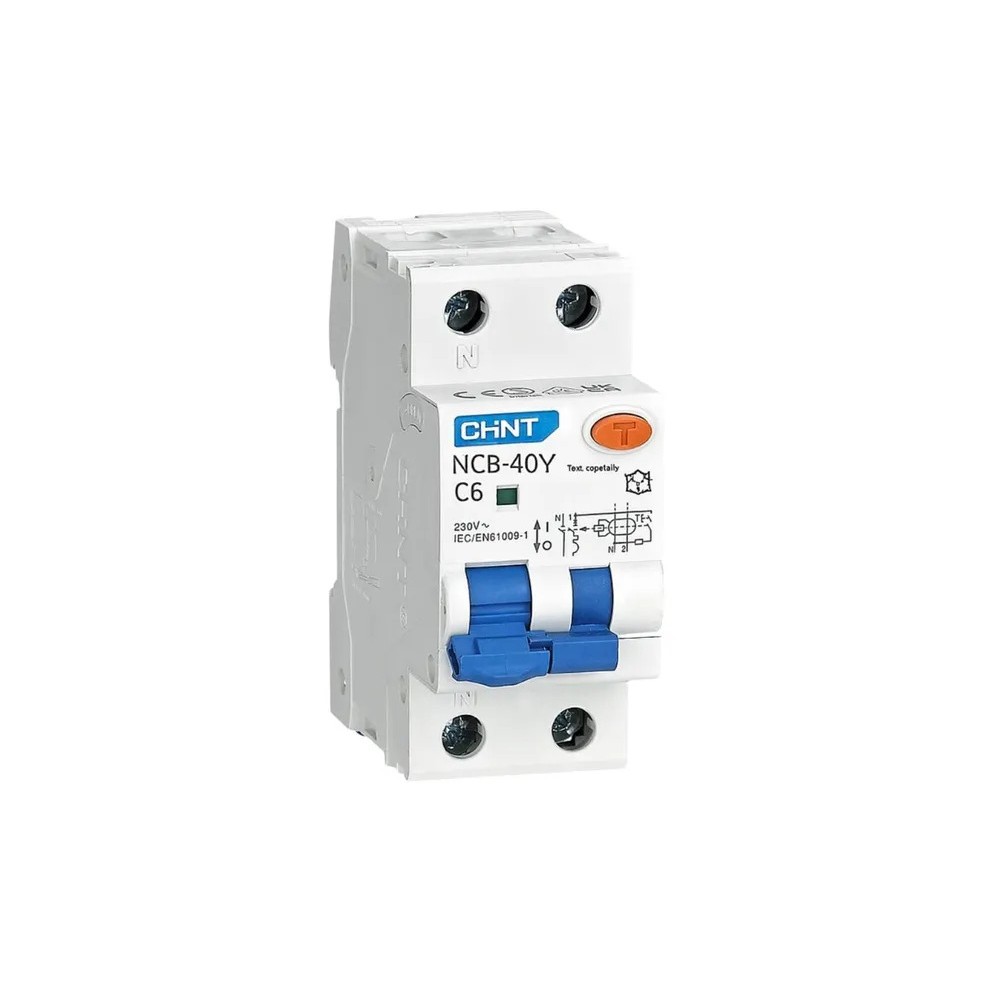 Interruttore magnetotermico differenziale 6A 0,03A C4,5KA 1P+N CHINT