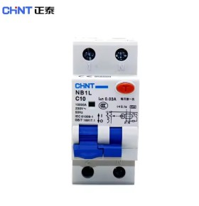 Interruttore magnetotermico differenziale 10A 0,03A C4,5KA 1P+N CHINT