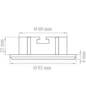 FARETTO DA INCASSO IP65 G4 DIAMETRO 50MM BIANCO