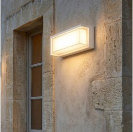 Applique block rettangolare bianco